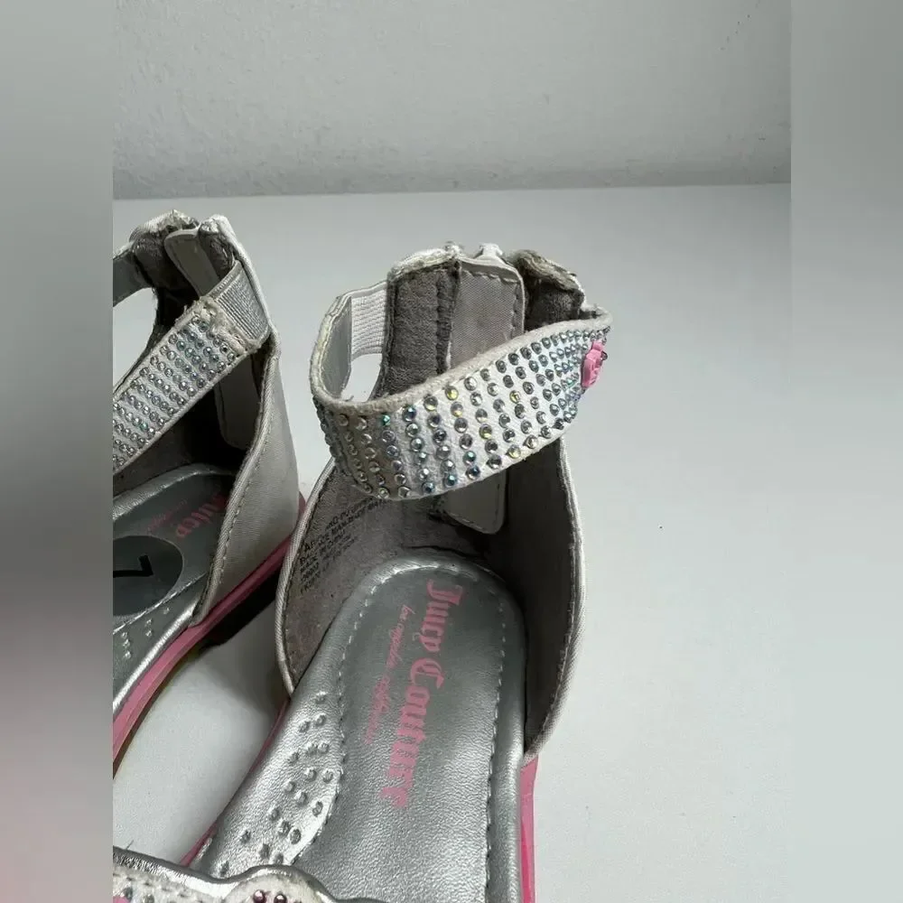 Juicy Couture Toddler Sandals, pink and silver! Size 7